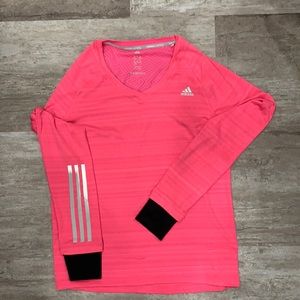Pink adidas supernova running shirt